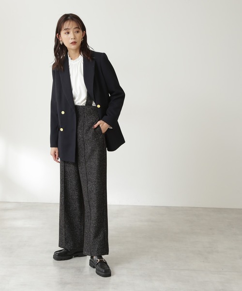 N.（N. Natural Beauty Basic）（エヌエヌナチュラルビューティーベーシック）の「【松井愛莉さん着用】【WEB限定】【S Size Line】◆テーラードダブルジャケット（テーラードジャケット・レディース・ネイビー/グレー系その他/ブラウン系その他/ブラウン/キャメル・SMALL/MEDIUM）」の6枚目の写真