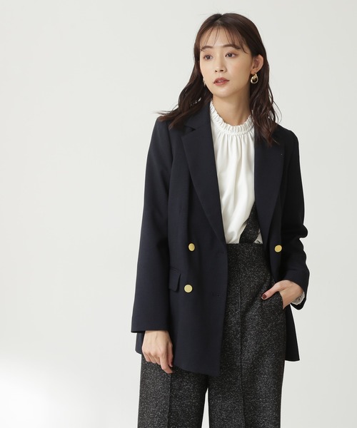 N.（N. Natural Beauty Basic）（エヌエヌナチュラルビューティーベーシック）の「【松井愛莉さん着用】【WEB限定】【S Size Line】◆テーラードダブルジャケット（テーラードジャケット・レディース・ネイビー/グレー系その他/ブラウン系その他/ブラウン/キャメル・SMALL/MEDIUM）」の7枚目の写真