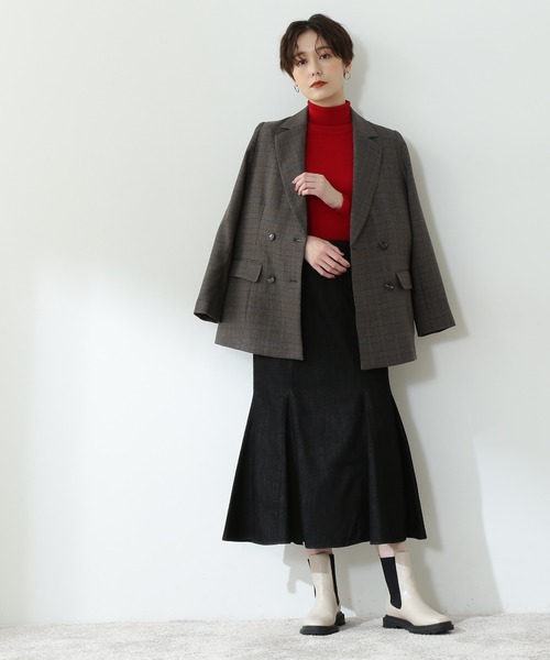 N.（N. Natural Beauty Basic）（エヌエヌナチュラルビューティーベーシック）の「【松井愛莉さん着用】【WEB限定】【S Size Line】◆テーラードダブルジャケット（テーラードジャケット・レディース・ネイビー/グレー系その他/ブラウン系その他/ブラウン/キャメル・SMALL/MEDIUM）」の17枚目の写真