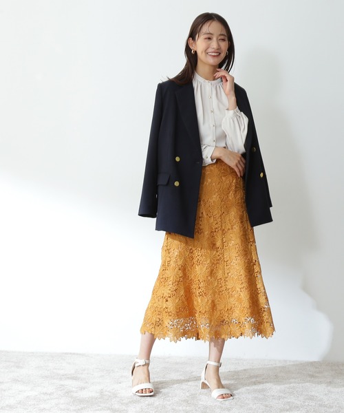 N.（N. Natural Beauty Basic）（エヌエヌナチュラルビューティーベーシック）の「【松井愛莉さん着用】【WEB限定】【S Size Line】◆テーラードダブルジャケット（テーラードジャケット・レディース・ネイビー/グレー系その他/ブラウン系その他/ブラウン/キャメル・SMALL/MEDIUM）」の22枚目の写真