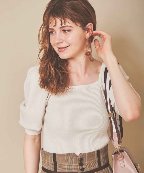 31 Sons de mode（トランテアン　ソン　ドゥ　モード）の「クリアフラワーイヤリング（イヤリング・レディース・ラベンダー/ブラウン・フリー）」の7枚目の写真