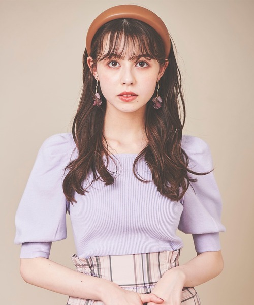 31 Sons de mode（トランテアン　ソン　ドゥ　モード）の「クリアフラワーイヤリング（イヤリング・レディース・ラベンダー/ブラウン・フリー）」の8枚目の写真