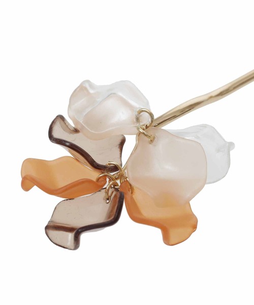 31 Sons de mode（トランテアン　ソン　ドゥ　モード）の「クリアフラワーイヤリング（イヤリング・レディース・ラベンダー/ブラウン・フリー）」の12枚目の写真