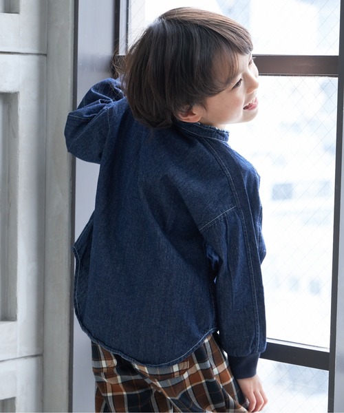 MAKE YOUR DAY(メイクユアデイ)の「バンドカラー長袖シャツ■80~140cm(シャツ/ブラウス・キッズ・ブラウン/ピンク/カーキ/ネイビー・100/130/140/80/110/90/120)」の7枚目の写真