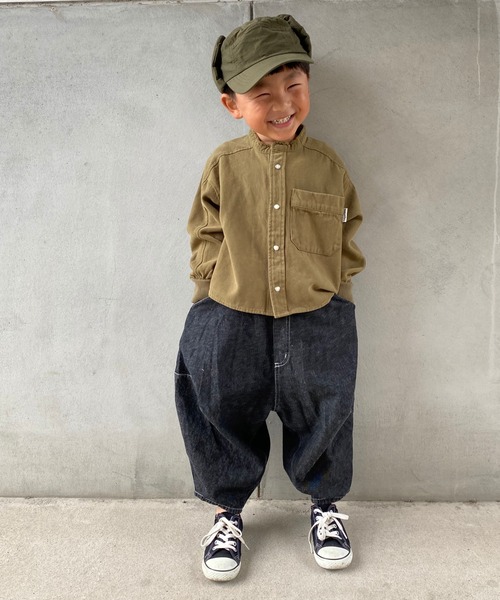 MAKE YOUR DAY(メイクユアデイ)の「バンドカラー長袖シャツ■80~140cm(シャツ/ブラウス・キッズ・ブラウン/ピンク/カーキ/ネイビー・100/130/140/80/110/90/120)」の20枚目の写真