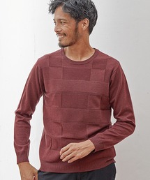 UNION STATION | 【EFFORTLESS】ウール混リンクスジャガードUネックニット/ハンドウォッシャブル(ニット/セーター)