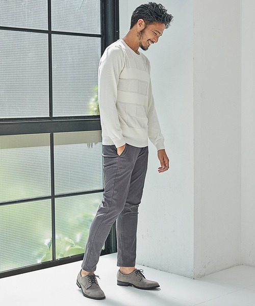 UNION STATION(ユニオンステーション)の「【EFFORTLESS】ウール混リンクスジャガードUネックニット/ハンドウォッシャブル(ニット/セーター・メンズ・ブラック/ベージュ/オフホワイト/ボルドー・LL/M/L)」の15枚目の写真