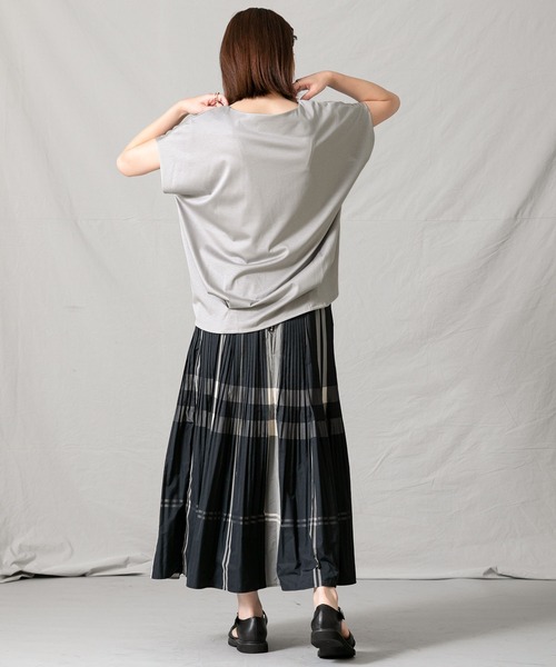 Gready Brilliant(グレディブリリアン)の「シルケットバルーンフレンチカットソー(Tシャツ/カットソー・レディース・ライトグレー/ターコイズブルー・FREE)」の5枚目の写真