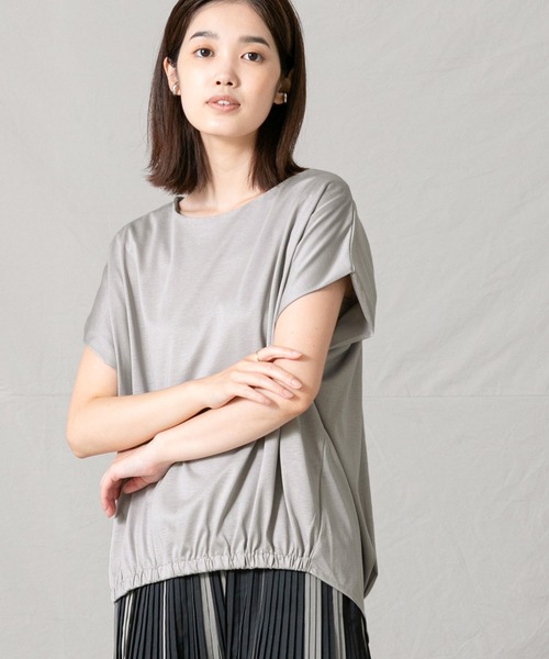 Gready Brilliant(グレディブリリアン)の「シルケットバルーンフレンチカットソー(Tシャツ/カットソー・レディース・ライトグレー/ターコイズブルー・FREE)」の7枚目の写真