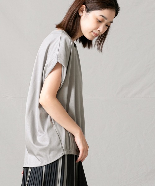 Gready Brilliant(グレディブリリアン)の「シルケットバルーンフレンチカットソー(Tシャツ/カットソー・レディース・ライトグレー/ターコイズブルー・FREE)」の8枚目の写真