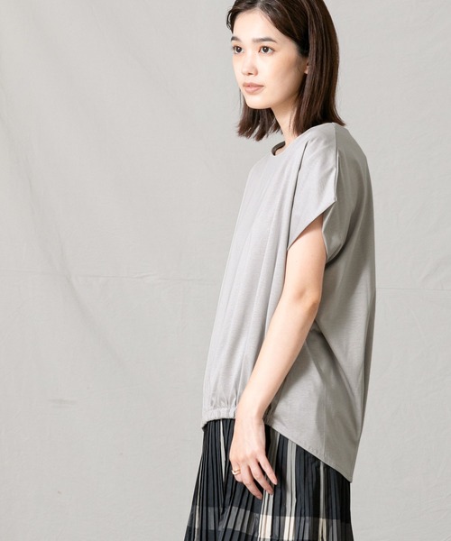 Gready Brilliant(グレディブリリアン)の「シルケットバルーンフレンチカットソー(Tシャツ/カットソー・レディース・ライトグレー/ターコイズブルー・FREE)」の10枚目の写真