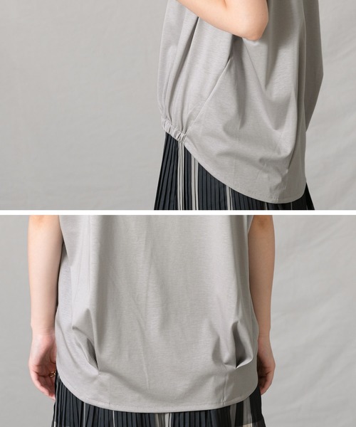 Gready Brilliant(グレディブリリアン)の「シルケットバルーンフレンチカットソー(Tシャツ/カットソー・レディース・ライトグレー/ターコイズブルー・FREE)」の22枚目の写真