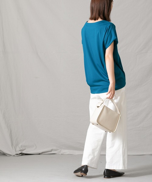 Gready Brilliant(グレディブリリアン)の「シルケットバルーンフレンチカットソー(Tシャツ/カットソー・レディース・ライトグレー/ターコイズブルー・FREE)」の13枚目の写真