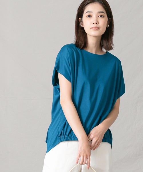 Gready Brilliant(グレディブリリアン)の「シルケットバルーンフレンチカットソー(Tシャツ/カットソー・レディース・ライトグレー/ターコイズブルー・FREE)」の15枚目の写真