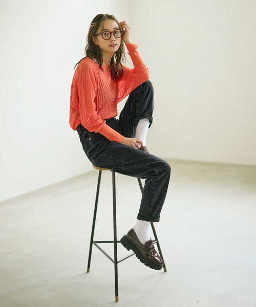 GeeRA（ジーラ）の「厚底トラックソールローファー（ローファー・レディース・ブラック/ダークブラウン/アイボリー・SMALL/MEDIUM/LARGE/X-LARGE）」の11枚目の写真