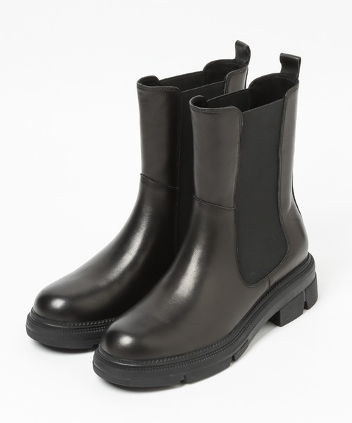 BARNYARDSTORM（バンヤードストーム）の「BARNYARDSTORM / レザーサイドゴアブーツ（ブーツ・レディース・ブラック・38/39/35/37/36/40）」の2枚目の写真