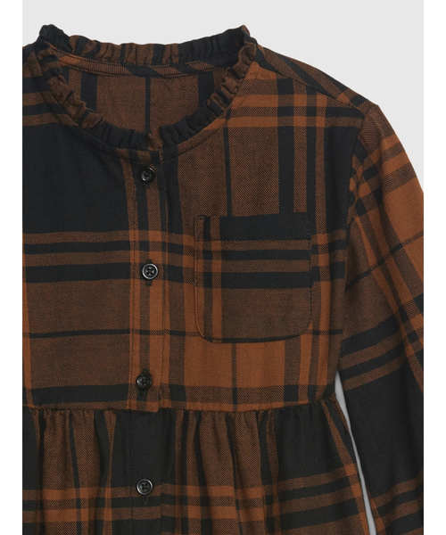 GAP(ギャップ)の「チェック柄ワンピース (幼児)(ワンピース・キッズ・ブラウン・12-18M/18-24M/3 YRS/5 YRS/2 YRS/4 YRS)」の3枚目の写真