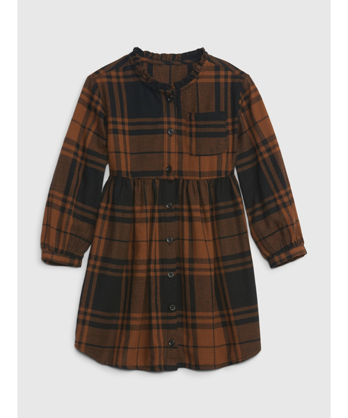 GAP(ギャップ)の「チェック柄ワンピース (幼児)(ワンピース・キッズ・ブラウン・12-18M/18-24M/3 YRS/5 YRS/2 YRS/4 YRS)」の4枚目の写真