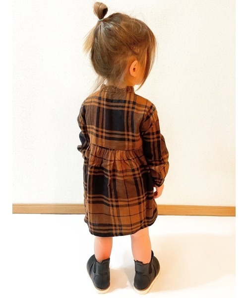GAP(ギャップ)の「チェック柄ワンピース (幼児)(ワンピース・キッズ・ブラウン・12-18M/18-24M/3 YRS/5 YRS/2 YRS/4 YRS)」の5枚目の写真