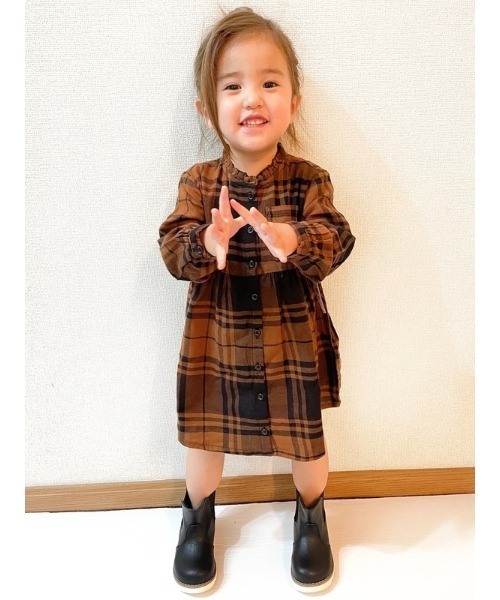 GAP(ギャップ)の「チェック柄ワンピース (幼児)(ワンピース・キッズ・ブラウン・12-18M/18-24M/3 YRS/5 YRS/2 YRS/4 YRS)」の7枚目の写真