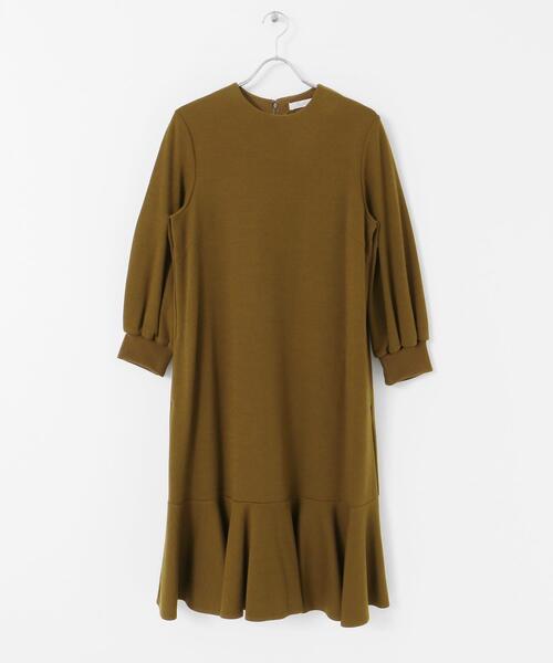 F by ROSSO（エフバイロッソ）の「『40サイズ/高身長向けも展開』F by ROSSO　裾フレアワンピース（ワンピース・レディース・チャコールグレー/ブラウン系その他/ブラック/ライトベージュ・40/38）」の21枚目の写真