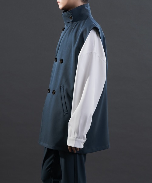 Adoon plain（アドーンプレーン）の「【Special edition】2wayダブルテーラードジレ（セットアップ着用可）（ベスト・メンズ・ブラック/ブルー/ボルドー・MEDIUM/LARGE）」の19枚目の写真