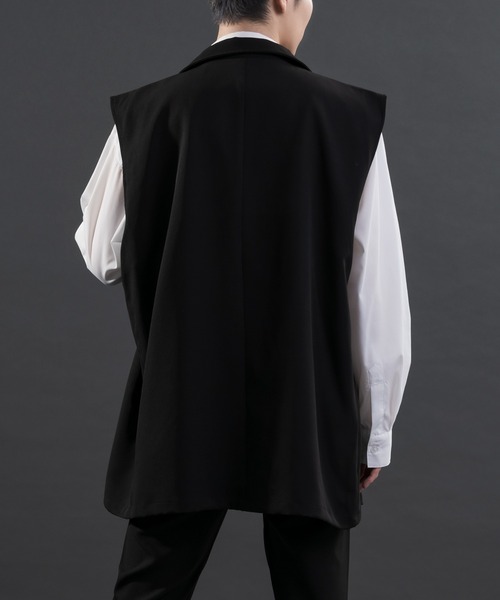 Adoon plain（アドーンプレーン）の「【Special edition】2wayダブルテーラードジレ（セットアップ着用可）（ベスト・メンズ・ブラック/ブルー/ボルドー・MEDIUM/LARGE）」の11枚目の写真