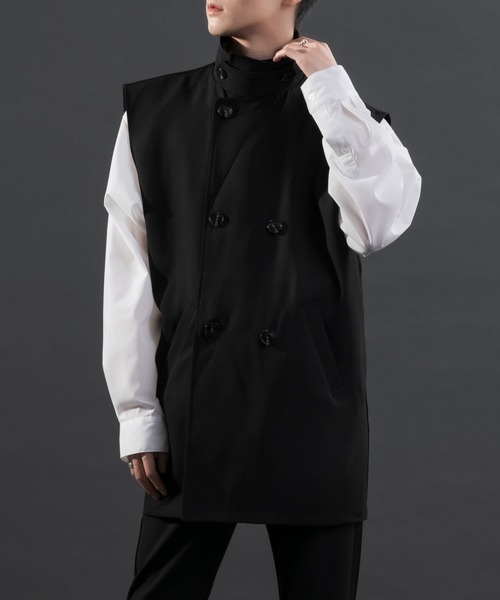 Adoon plain（アドーンプレーン）の「【Special edition】2wayダブルテーラードジレ（セットアップ着用可）（ベスト・メンズ・ブラック/ブルー/ボルドー・MEDIUM/LARGE）」の9枚目の写真