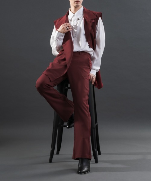 Adoon plain（アドーンプレーン）の「【Special edition】2wayダブルテーラードジレ（セットアップ着用可）（ベスト・メンズ・ブラック/ブルー/ボルドー・MEDIUM/LARGE）」の22枚目の写真