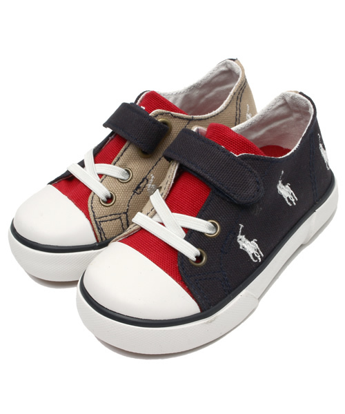 styles（スタイルス）の「ベビー キッズ ラルフローレン バルハーバー POLO BAL HARBOUR REPEAT CAP TOE（スニーカー・キッズ・カーキ/ネイビー/ベージュ・11cm/13cm/14cm/12cm/15cm/16cm）」の3枚目の写真