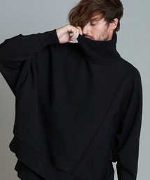 NO ID. | 【NO ID.】Layered Dolman Sleeve Knit Pullover / レイヤード ドルマン スリーブ ニット プルオーバー(ニット/セーター)