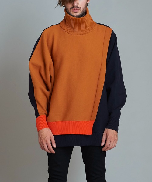 NO ID.（ノーアイディ）の「【NO ID.】Layered Dolman Sleeve Knit Pullover / レイヤード ドルマン スリーブ ニット プルオーバー（ニット/セーター・メンズ・ホワイト/ブラック/ネイビー/グリーン・ONE SIZE）」の7枚目の写真