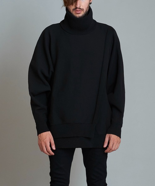 NO ID.（ノーアイディ）の「【NO ID.】Layered Dolman Sleeve Knit Pullover / レイヤード ドルマン スリーブ ニット プルオーバー（ニット/セーター・メンズ・ホワイト/ブラック/ネイビー/グリーン・ONE SIZE）」の8枚目の写真