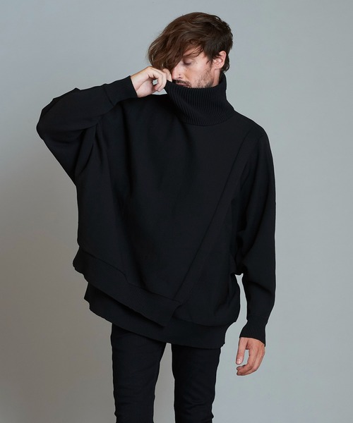 NO ID.（ノーアイディ）の「【NO ID.】Layered Dolman Sleeve Knit Pullover / レイヤード ドルマン スリーブ ニット プルオーバー（ニット/セーター・メンズ・ホワイト/ブラック/ネイビー/グリーン・ONE SIZE）」の18枚目の写真