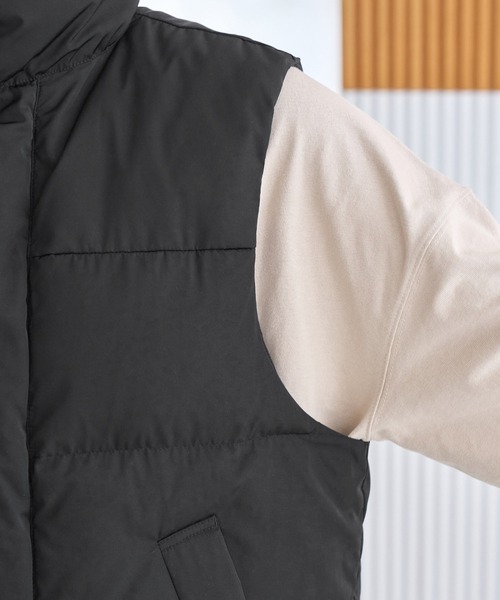 ROPE' PICNIC（ロペピクニック）の「撥水加工/中綿ベスト（ダウンベスト・レディース・ブラック/カーキ・38）」の5枚目の写真