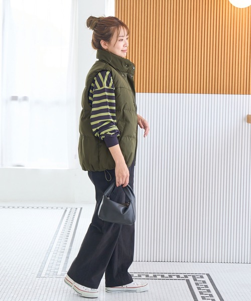 ROPE' PICNIC（ロペピクニック）の「撥水加工/中綿ベスト（ダウンベスト・レディース・ブラック/カーキ・38）」の22枚目の写真