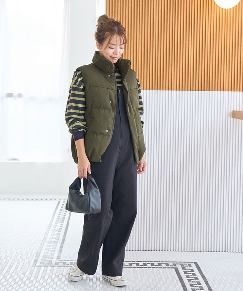 ROPE' PICNIC（ロペピクニック）の「撥水加工/中綿ベスト（ダウンベスト・レディース・ブラック/カーキ・38）」の20枚目の写真