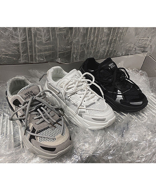 c.u.l(シーユーエル)の「ユニセックス 厚底ダットスニーカー culs32(スニーカー・レディース・グレー/ブラック/ホワイト・38/39/36/40/41/37/44/43/42)」の21枚目の写真