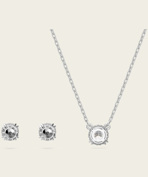 SWAROVSKI（スワロフスキー）の「【公式】【スワロフスキー】Stilla セット, ラウンドカット, ホワイト, ロジウム・プレーティング（ネックレス・レディース・ホワイト・ONE SIZE）」の7枚目の写真