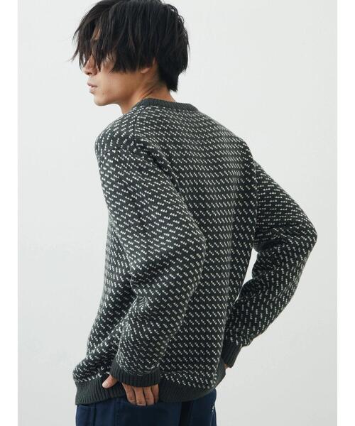 CRAFT STANDARD BOUTIQUE(クラフトスタンダードブティック)の「バーズアイジャガードニット *(ニット/セーター・メンズ・ダークグリーン/ダークネイビー/モカ・M/L/LL)」の10枚目の写真