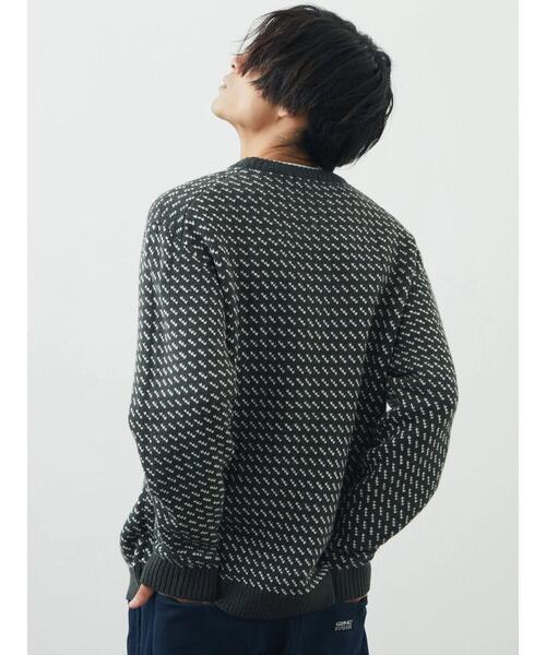 CRAFT STANDARD BOUTIQUE(クラフトスタンダードブティック)の「バーズアイジャガードニット *(ニット/セーター・メンズ・ダークグリーン/ダークネイビー/モカ・M/L/LL)」の12枚目の写真