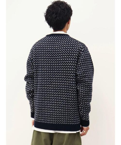 CRAFT STANDARD BOUTIQUE(クラフトスタンダードブティック)の「バーズアイジャガードニット *(ニット/セーター・メンズ・ダークグリーン/ダークネイビー/モカ・M/L/LL)」の21枚目の写真