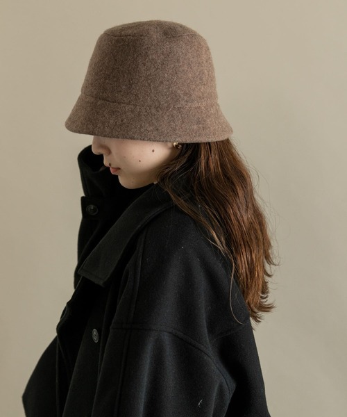SMELLY（スメリー）の「ソフトウールバケットハット（ハット・レディース・ブラック/グレー/モカ・-）」の7枚目の写真