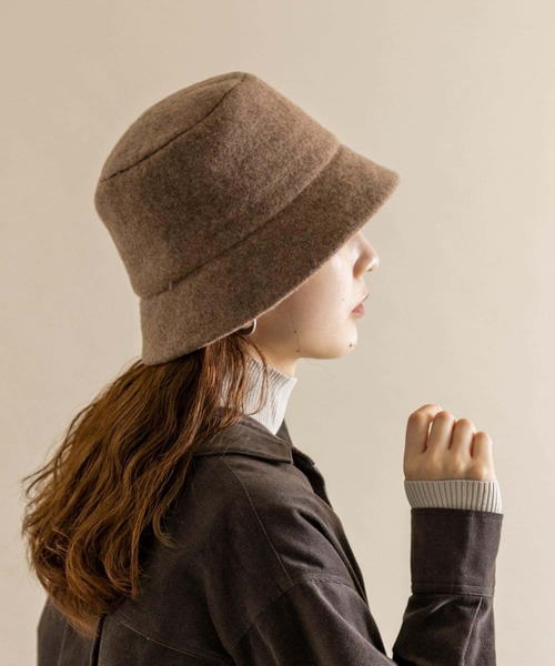 SMELLY（スメリー）の「ソフトウールバケットハット（ハット・レディース・ブラック/グレー/モカ・-）」の13枚目の写真