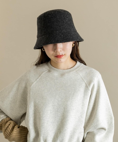 SMELLY（スメリー）の「ソフトウールバケットハット（ハット・レディース・ブラック/グレー/モカ・-）」の19枚目の写真