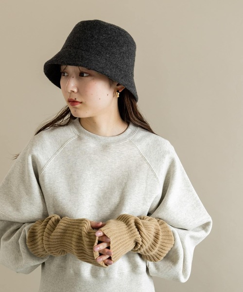 SMELLY（スメリー）の「ソフトウールバケットハット（ハット・レディース・ブラック/グレー/モカ・-）」の20枚目の写真