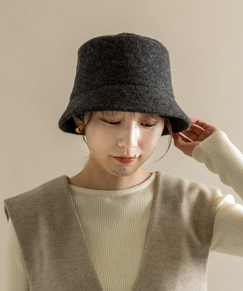 SMELLY（スメリー）の「ソフトウールバケットハット（ハット・レディース・ブラック/グレー/モカ・-）」の22枚目の写真