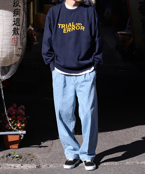 ZIP FIVE（ジップファイブ）の「【ZIP FIVE】ジャガードカレッジロゴ スウェットニット /ビッグシルエット（ニット/セーター・レディース・グリーン系/ネイビー/ブラック系/ブラック/アイボリー/ホワイト系/ネイビー系/ベージュ/グリーン/ベージュ系・X-LARGE/LARGE/MEDIUM）」の13枚目の写真