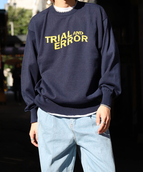 ZIP FIVE（ジップファイブ）の「【ZIP FIVE】ジャガードカレッジロゴ スウェットニット /ビッグシルエット（ニット/セーター・レディース・グリーン系/ネイビー/ブラック系/ブラック/アイボリー/ホワイト系/ネイビー系/ベージュ/グリーン/ベージュ系・X-LARGE/LARGE/MEDIUM）」の15枚目の写真