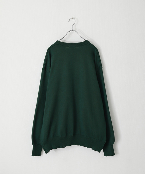 ZIP FIVE（ジップファイブ）の「【ZIP FIVE】ジャガードカレッジロゴ スウェットニット /ビッグシルエット（ニット/セーター・レディース・グリーン系/ネイビー/ブラック系/ブラック/アイボリー/ホワイト系/ネイビー系/ベージュ/グリーン/ベージュ系・X-LARGE/LARGE/MEDIUM）」の21枚目の写真